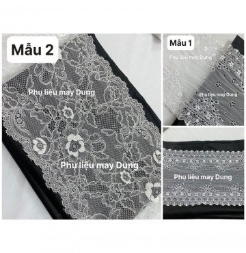 Thanh lý ren thun mỏng co dãn bảng 18-22cm giá 1(m)