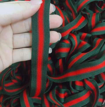 Thanh lý dây thun viền co giãn chiều ngang bảng 2cm sọc xanh đỏ