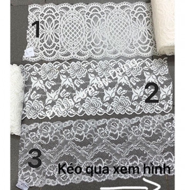 Thanh lý Ren thun màu trắng: giá 1 mét