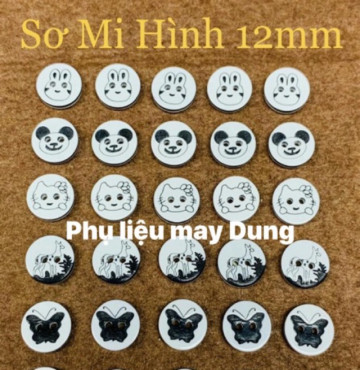 Thanh lý Nút sơmi trắng pha đen bịch 140 nút
