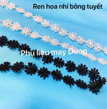 Thanh lý Ren nhí bông tuyết bảng 1cm
