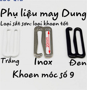 Thanh lý Khoen móc số 9 kim loại sơn/ nhựa/inox: 1 bịch 100 cái
