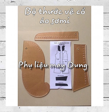 Thước vẽ cổ áo sơmi ( bán nguyên bộ)
