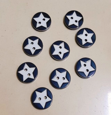 Cúc áo sơmi tồn kho hình bướm, ngôi sao đen