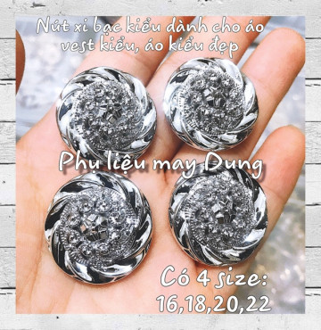 Thanh lý Nút xi bạc hoa khắc