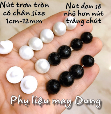 Thanh lý Nút tròn trơn size 10mm-12mm