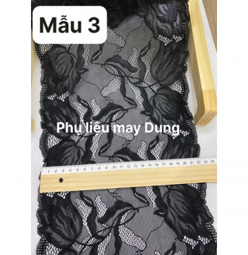 Thanh lý Ren thun bảng lớn màu đen: giá 1 mét