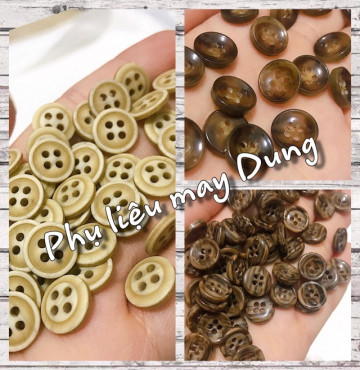 Thanh lý Nút vân gỗ, tre 4 lỗ sơmi