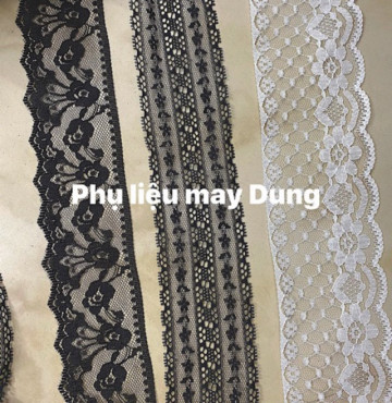 Ren lưới tồn kho thêu hoa mỏng đen