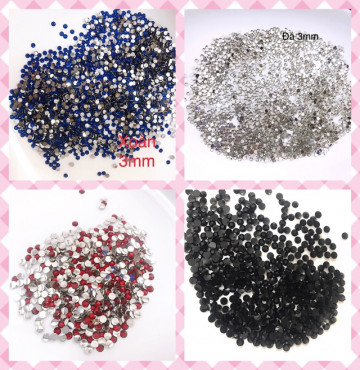 Hạt đính đá tồn kho trang trí phụ kiện 3mm