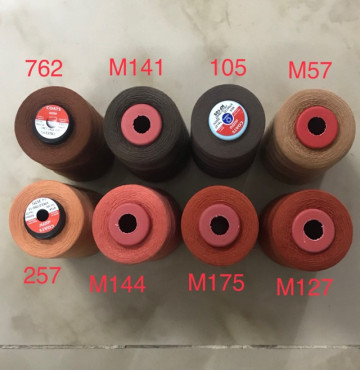 Thanh lý Chỉ may ống lớn 5000m tông nâu, cam đất