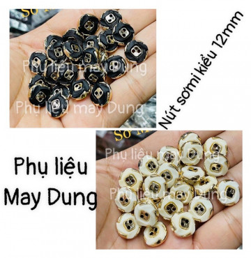 nút sơmi tồn kho kiểu 12mm 2 lỗ