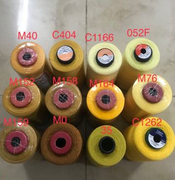 Thanh lý Chỉ may ống lớn 5000m tông vàng