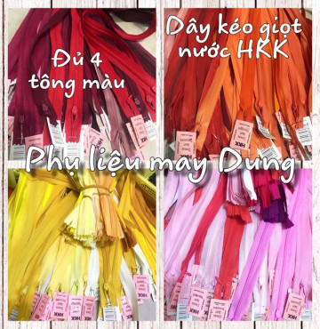 Thanh lý Dây kéo giọt nước HKK đủ màu: 40 sợi-100 sợi