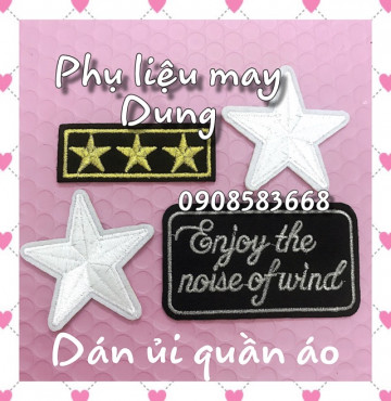 Loại 10 Dán ủi ngôi sao và chữ tồn kho