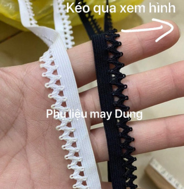 Ren viền thun vương miện tồn kho bảng 1.5cm
