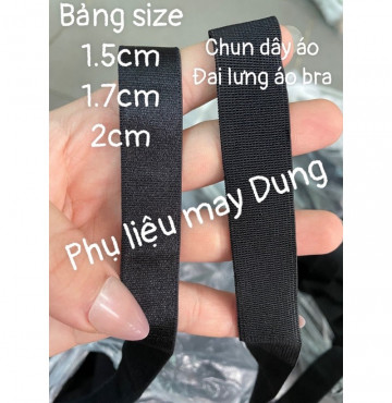 Thanh lý chun dây áo đai áo bra bảng 1cm ->2cm