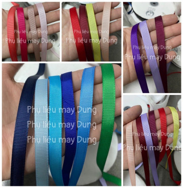 Thanh lý ruy băng gân bảng 1cm (~9mm)