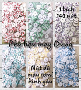 Nút sơmi tồn kho hình gấu đủ màu bịch 140 nút