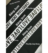 Thanh lý thun lưng chữ trắng đen may lưng quần váy kiểu