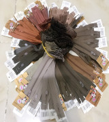 Bảng màu 7 Dây kéo HKK tồn kho 18cm may quần, bóp ví tông nâu