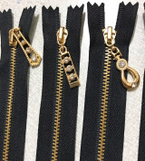 Thanh lý Dây kéo răng đồng sắt đầu xoàn kiểu may túi, bóp 20cm