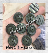 Nút tồn kho 2 lỗ xanh rêu