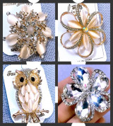 Thanh lý Ghim cài áo / trâm cài áo đính đá loại to