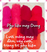 Lưới tồn kho may đầm, váy, phụ kiện tông đỏ