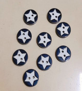 Cúc áo sơmi tồn kho hình bướm, ngôi sao đen