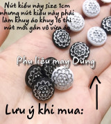 Thanh lý Nút khắc hoa size 1cm