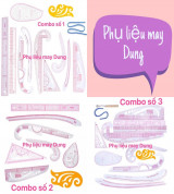 Thước vẽ may đường cong trọn bộ combo