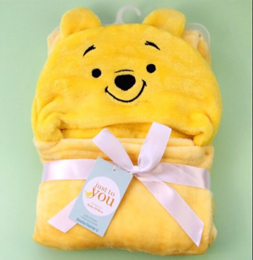 Chăn Ủ Lông Mũ Thú Mềm Mại, Ấm Áp Nhiều Màu Sắc Tươi Sáng