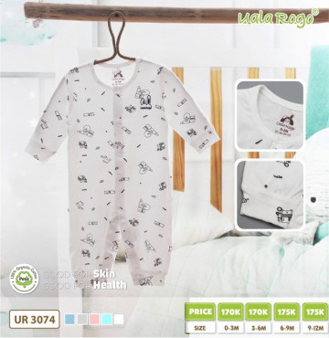 Body Dài Tay Cho Bé  Gái UALA ROGO Chất Vải Petit Siêu Mềm Mịn - Body Sơ Sinh Uala&rogo
