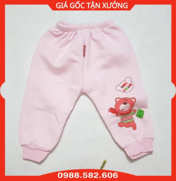 Quần Bông Sơ Sinh Dày Dặn Cho Bé Hàng Việt Nam - Loại Đẹp Ảnh Thật