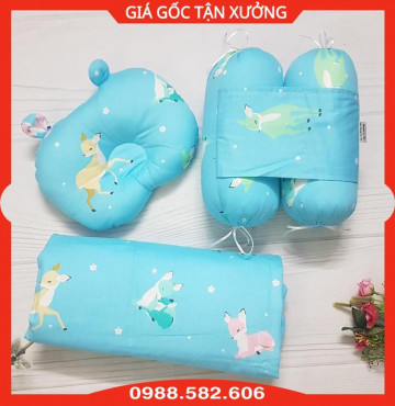 [Combo 3 Trong 1] Sét Chăn - Gối - Bộ Chặn Cho Bé Chất Đẹp