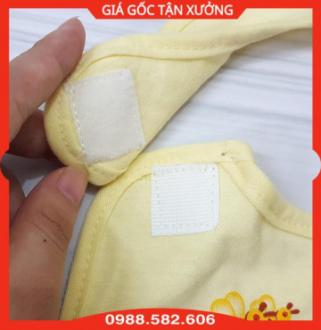 Yếm Dán Tập Ăn, Giữ Ấm Cho Bé Chất Cotton - Hàng Việt Nam