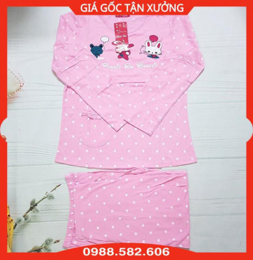 Bộ Sau Sinh Màu Chất Cotton Size Chung Cho Mẹ Dưới 65kg (Mẫu Giao Hàng Ngẫu Nhiên)