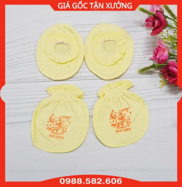 Set Đôi Bao Tay + Bao Chân Chun Cho Bé Sơ Sinh