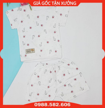 Bộ Quần Áo Cộc Tay Carter In Hình Xinh Xắn Cho Bé Mặc Thoáng Mát
