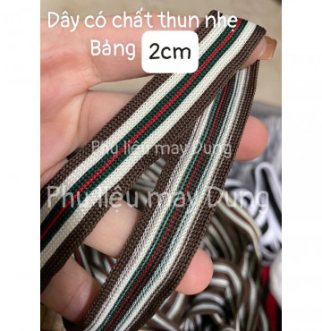 Thanh lý dây viền có chất thun nhẹ nâu sọc