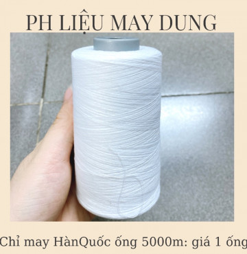 chỉ may cotton Hàn Quốc  tồn kho ống 5000m