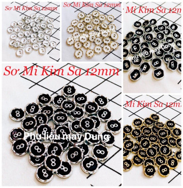 nút sơmi kimsa  tồn kho 12mm 2 lỗ