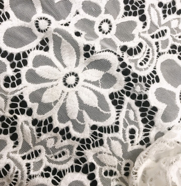 Ren mét trắng loại ren thun tồn kho