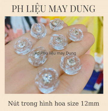 nút trong tồn kho hình bông hoa size 12mm
