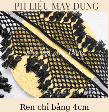 Thanh lý ren chỉ tam giác tua rua bảng 4cm