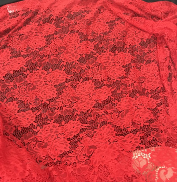 Ren mét tồn kho loại ren thun tông đỏ tươi