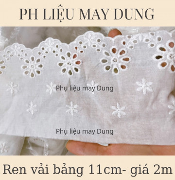 Thanh lý ren vải bảng 11cm ( giá 2m)