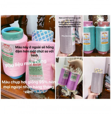 Chỉ tơ vắt sổ tồn kho màu ống 1/2 kg