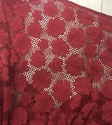 Ren mét loại ren chỉ, hình bông gân nổi có chất thun nhẹ tồn kho